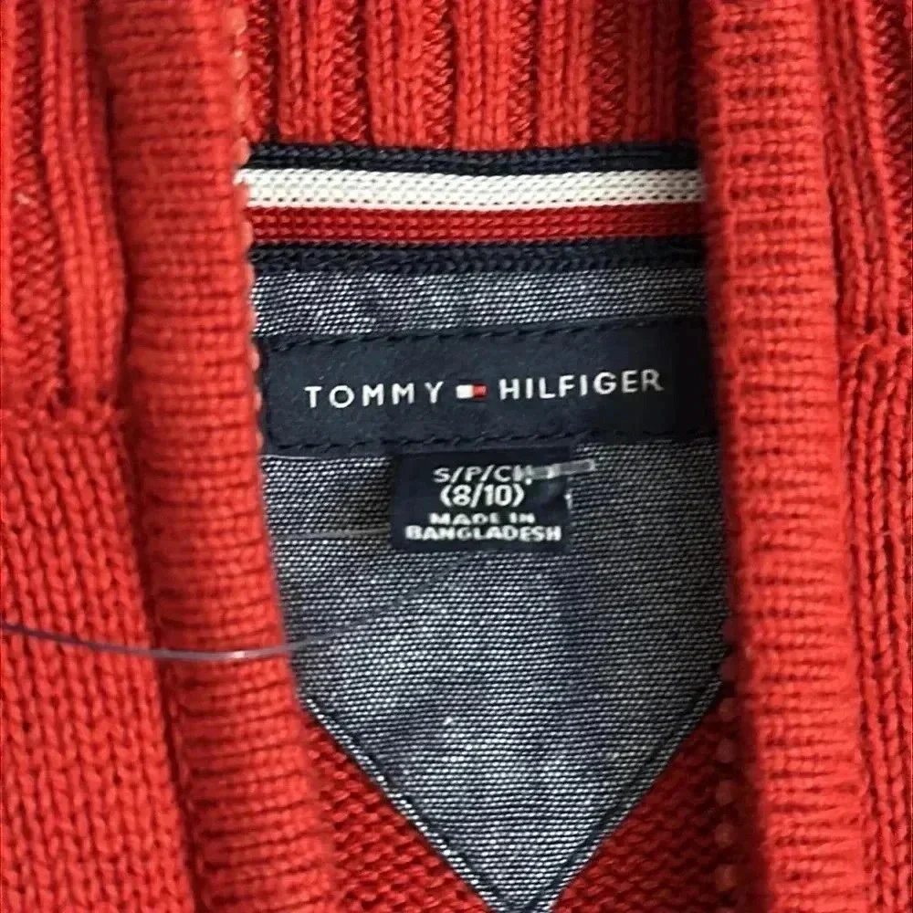 Tommy Hilfiger Red Boys Sweater